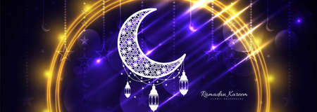 Ramadan kareem banner colorful template backgroundのイラスト素材