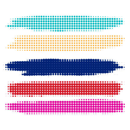 Abstract colorful halftone set vectorのイラスト素材