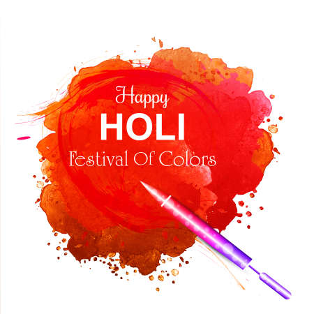 Vector illustration of Holi celebration card backgroundのイラスト素材