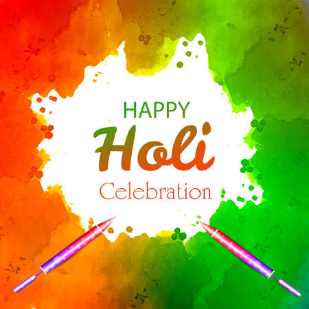 Festival of Colors  happy holi celebration card vectorのイラスト素材