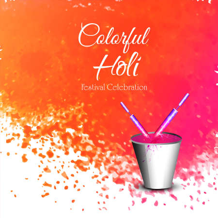 Festival of Colors  happy holi celebration card vectorのイラスト素材