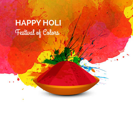 Festival of Colors  happy holi celebration card vectorのイラスト素材