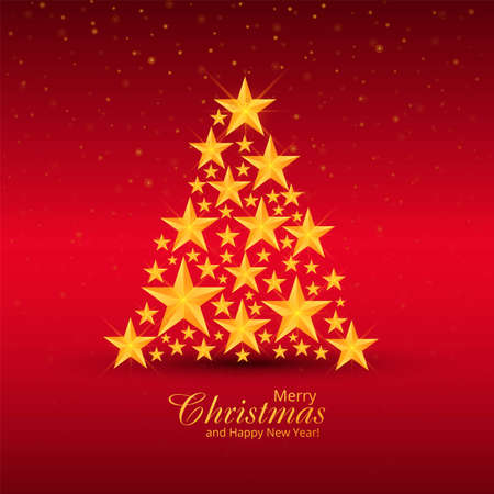 Merry christmas greeting card with glitters backgroundのイラスト素材