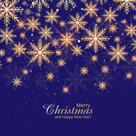 Merry christmas greeting card with glitters backgroundのイラスト素材