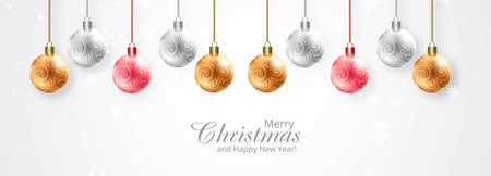 Christmas golden tree holiday card banner backgroundのイラスト素材