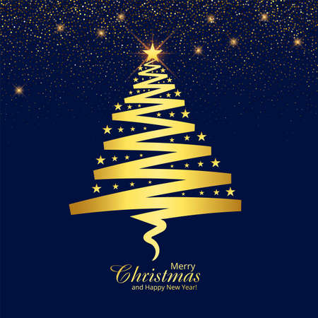 Beautiful christmas hanging shiny balls card backgroundのイラスト素材