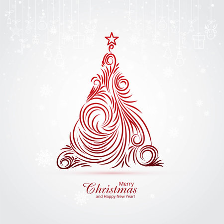 Merry christmas celebration brochure card backgroundのイラスト素材