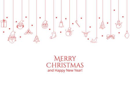 Merry christmas celebration brochure card backgroundのイラスト素材