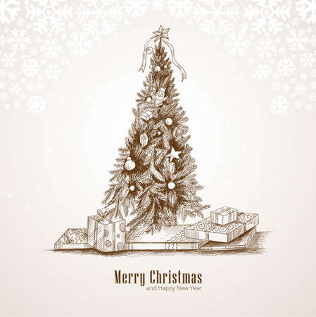 Decorative christmas wreath holiday card backgroundのイラスト素材