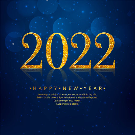 Beautiful new year 2022 card celebration holiday designのイラスト素材