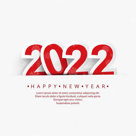 Beautiful new year 2022 card celebration holiday designのイラスト素材