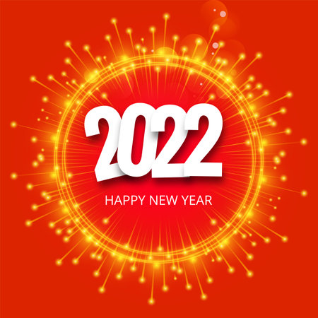 New year 2022 holiday celebration card backgroundのイラスト素材