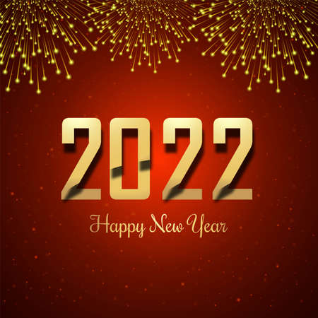 Beautiful celebration 2022 new year holiday card backgroundのイラスト素材
