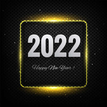 Happy new year 2022 card holiday shiny backgroundのイラスト素材