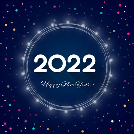 Happy new year 2022 card holiday shiny background