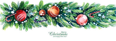 Beautiful decorative christmas holiday card backgroundのイラスト素材