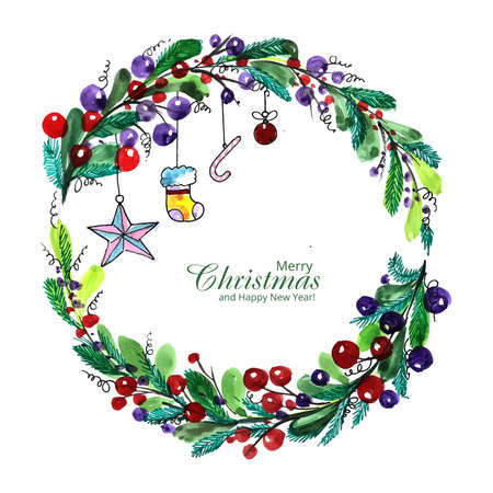 Beautiful decorative christmas holiday card backgroundのイラスト素材