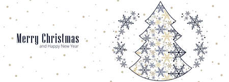 Christmas website banner background with decorations snowflakes designのイラスト素材