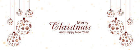 christmas ball card banner celebration backgroundのイラスト素材