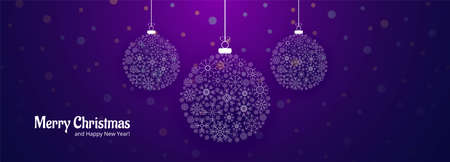 christmas ball card banner celebration backgroundのイラスト素材