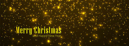 Beautiful merry christmas shiny glitters banner backgroundのイラスト素材