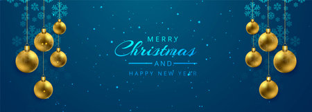 christmas ball card banner celebration backgroundのイラスト素材