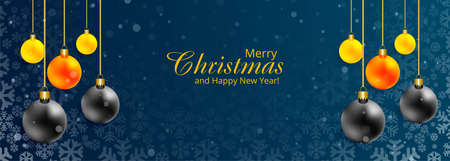 decorative christmas party flyer with creative snowflakesのイラスト素材