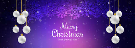 Beautiful Christmas card festival banner templateのイラスト素材