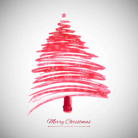 Modern Christmas tree backgroundのイラスト素材