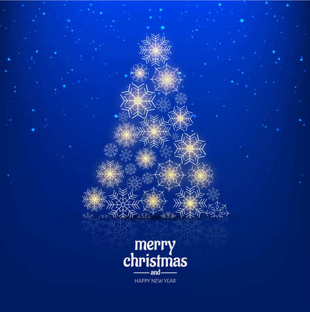 Modern Christmas tree backgroundのイラスト素材