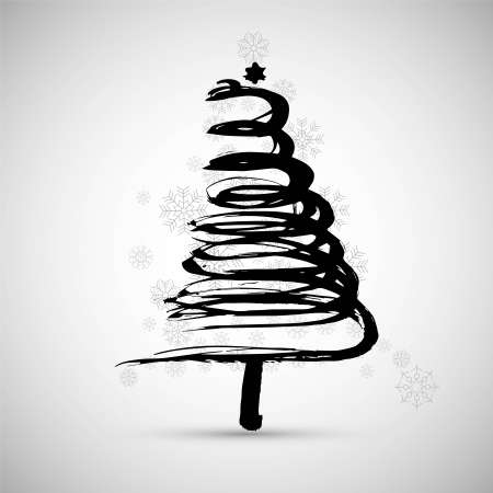Modern Christmas tree backgroundのイラスト素材
