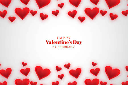 Beautiful hearts valentines day card with transparent backgroundのイラスト素材