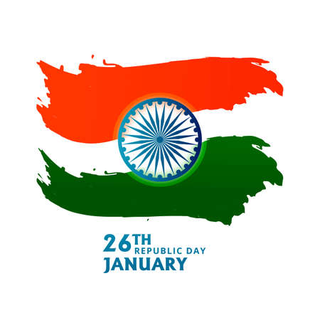 Abstract Indian Flag theme elegant wave designのイラスト素材