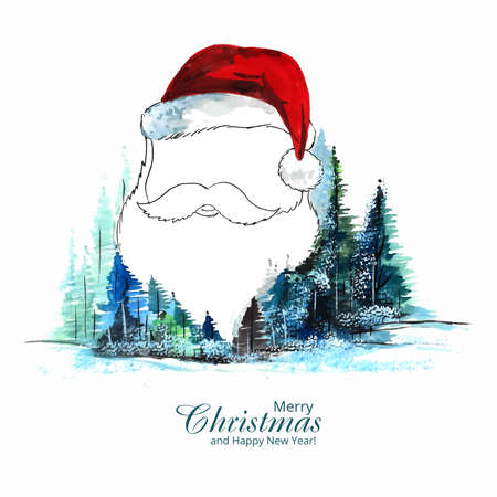 Hand draw sketch santa claus face set designのイラスト素材