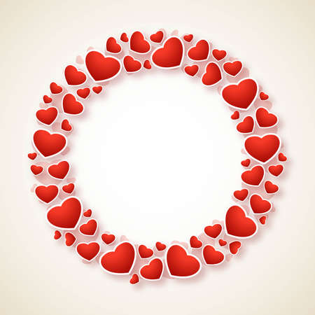 Concept of Valentine's Day greeting card with heart designのイラスト素材