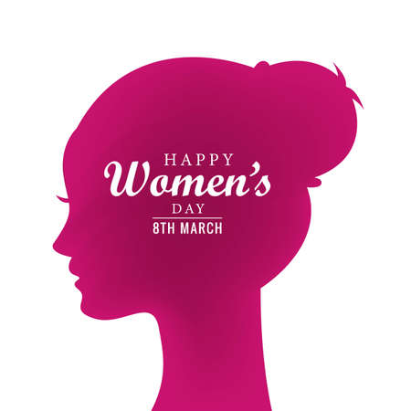 Womens day card with decorative flower frameのイラスト素材