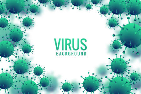 Viruses and bacteria for medical backgroundのイラスト素材