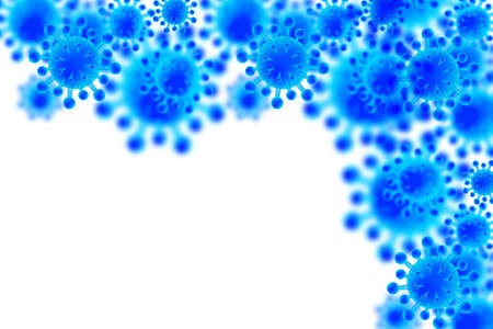Viruses and bacteria for medical backgroundのイラスト素材