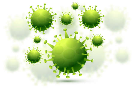 Viruses and bacteria for medical backgroundのイラスト素材