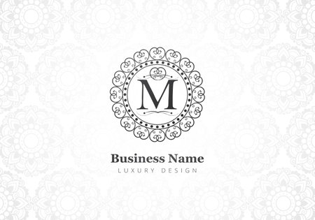 Premium luxury creative letter M logo for companyのイラスト素材