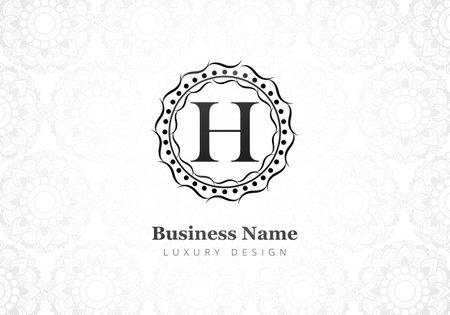 Premium luxury creative letter H logo for companyのイラスト素材