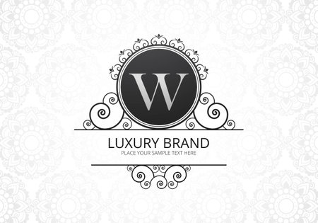 Premium luxury creative letter W logo for companyのイラスト素材