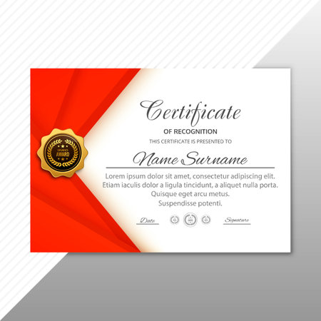 Abstract creative certificate of appreciation award templateのイラスト素材