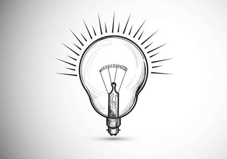 Illustration of lamp bulb background.のイラスト素材