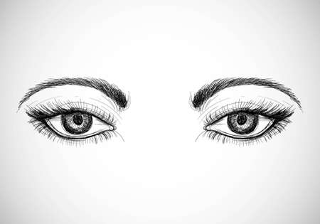 Illustration of eyes background.のイラスト素材