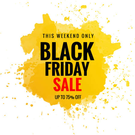 Black friday sale banner with splash backgroundのイラスト素材