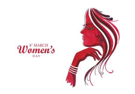 Happy women's day for dancing woman card background