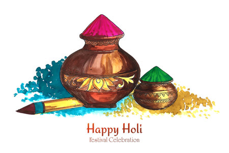 Holi celebration colorful splash for indian festival backgroundのイラスト素材