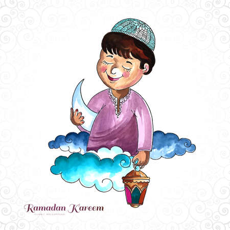 Hand draw ramadan kareem or ramazan mubarak sketch designのイラスト素材