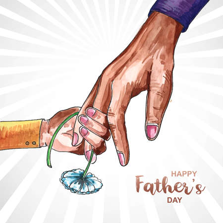 Happy fathers day man face with beard on mustache glasses card designのイラスト素材